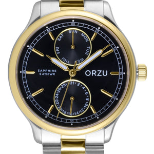 Orzu Watches - ORZU Multifunction Black Dial Men's Watch