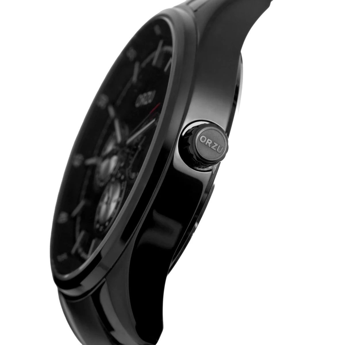 Orzu Watches - ORZU Multifunction Black Dial Men's Watch