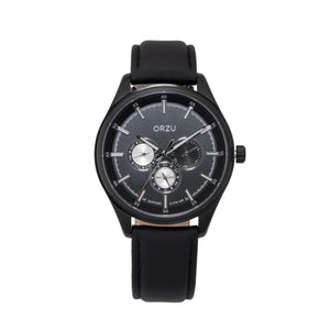 Orzu Watches - ORZU Multifunction Black Dial Men's Watch