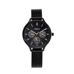 ORZU Multifunction Black Dial Women's Watch
