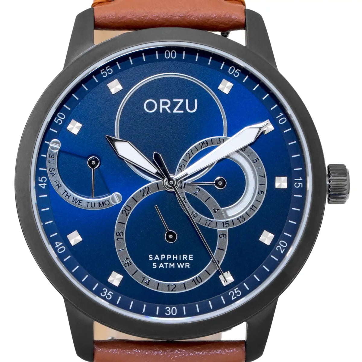 Orzu Watches - ORZU Multifunction Blue Dial Men's Watch