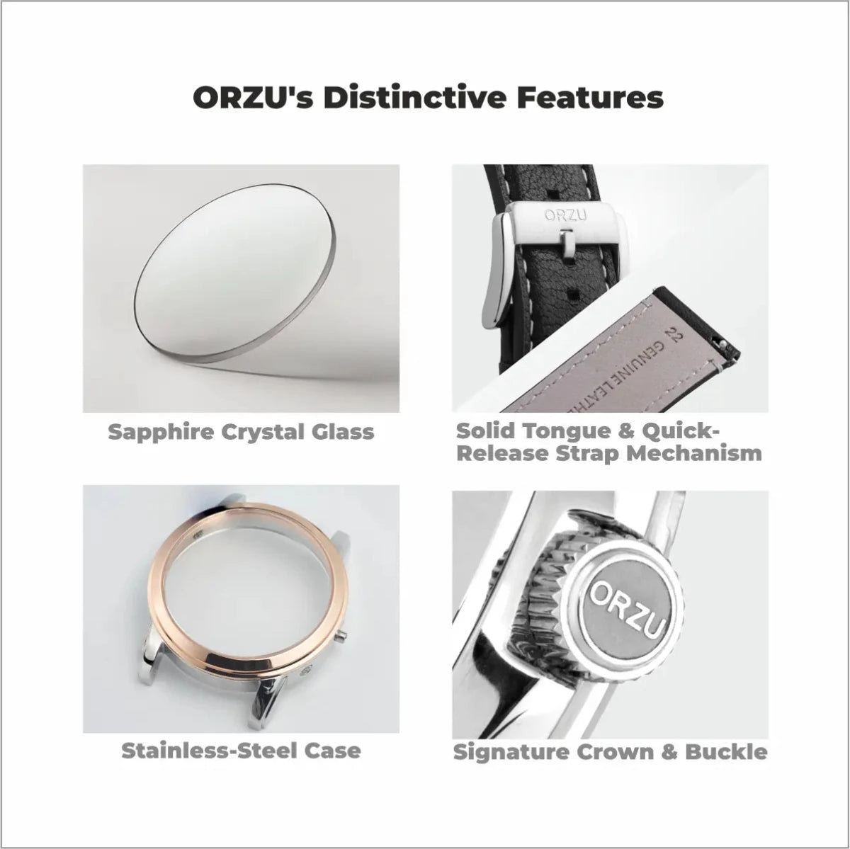 Orzu Watches - ORZU Multifunction Blue Dial Men's Watch