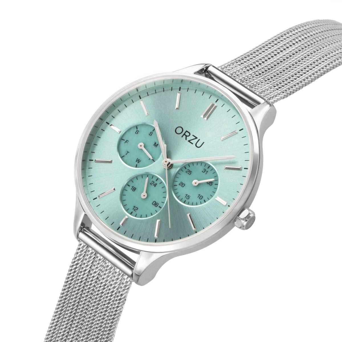 Orzu Watches - ORZU Multifunction Blue Dial Women's Watch