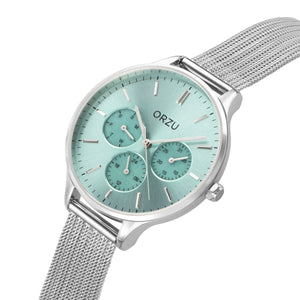 Orzu Watches - ORZU Multifunction Blue Dial Women's Watch
