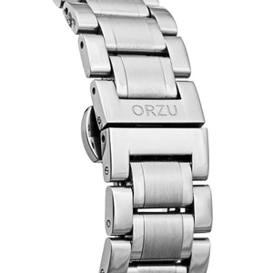 Orzu Watches - ORZU Multifunction Moon Phase White Dial Men's Watch