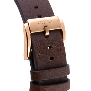 Orzu Watches - ORZU Multifunction Moon Phase White Dial Men's Watch