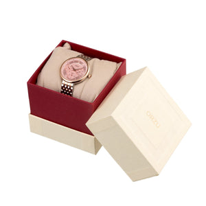 Orzu Watches - ORZU Multifunction Pink Dial Women's Watch