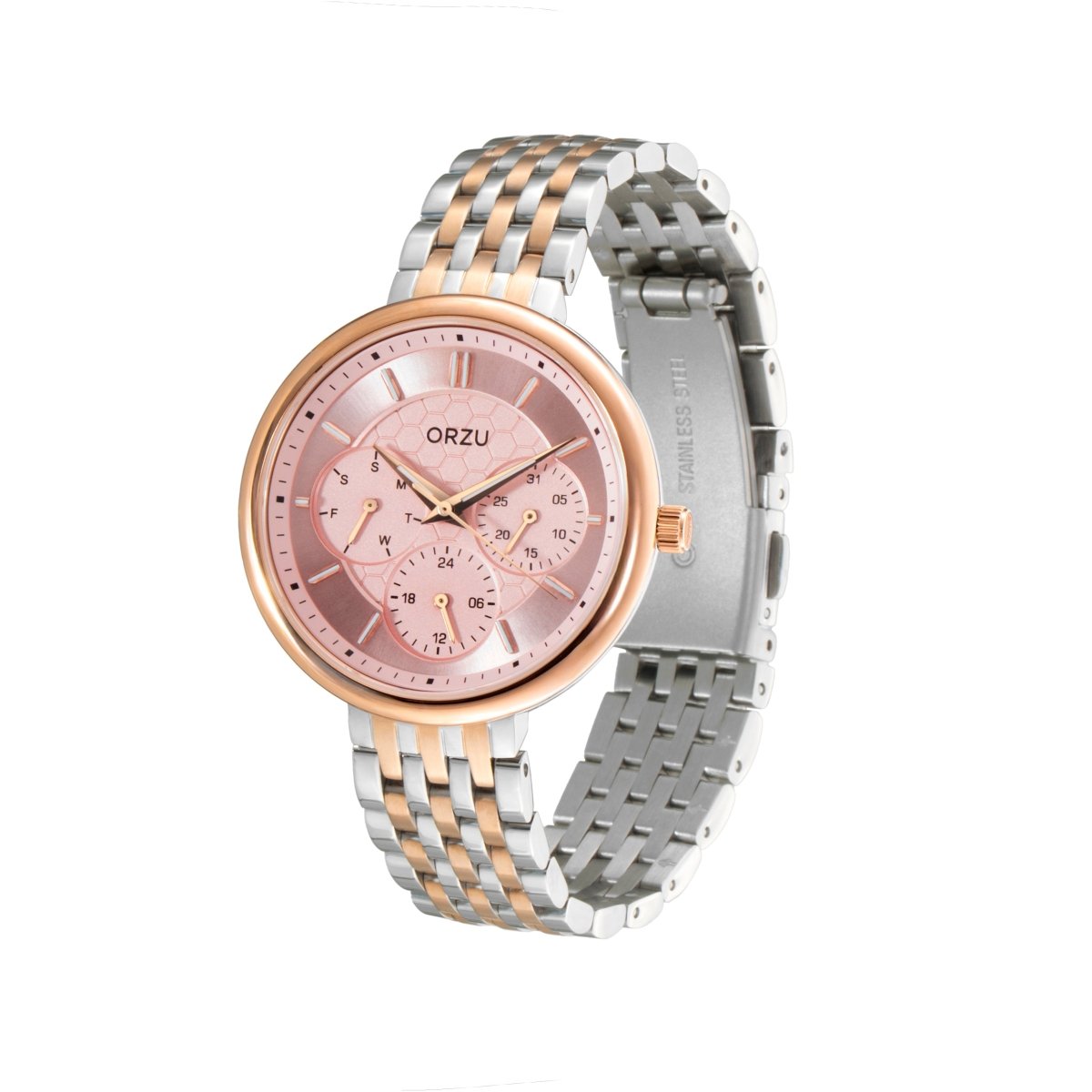 Orzu Watches - ORZU Multifunction Pink Dial Women's Watch