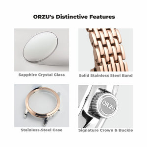 Orzu Watches - ORZU Multifunction Pink Dial Women's Watch