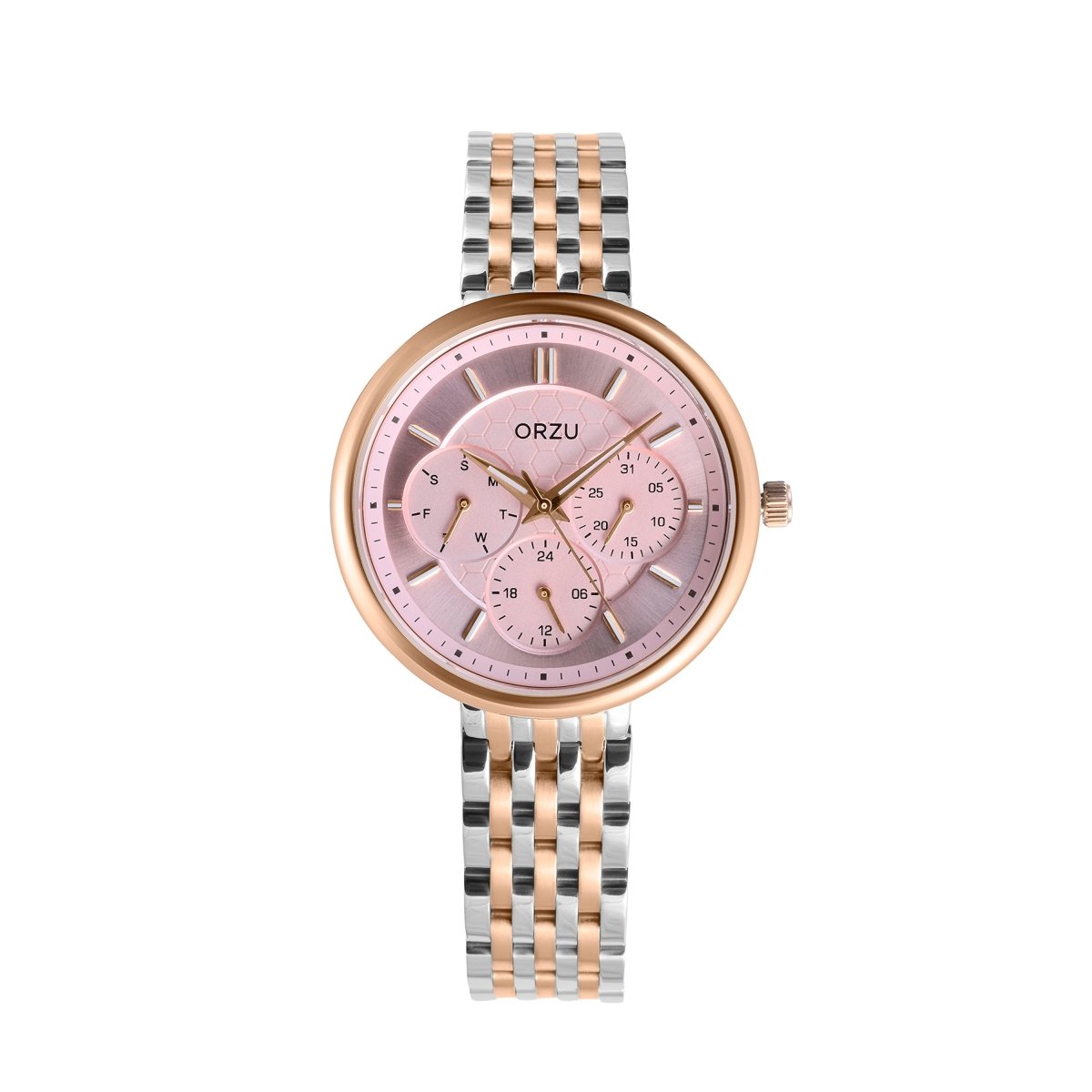 Orzu Watches - ORZU Multifunction Pink Dial Women's Watch