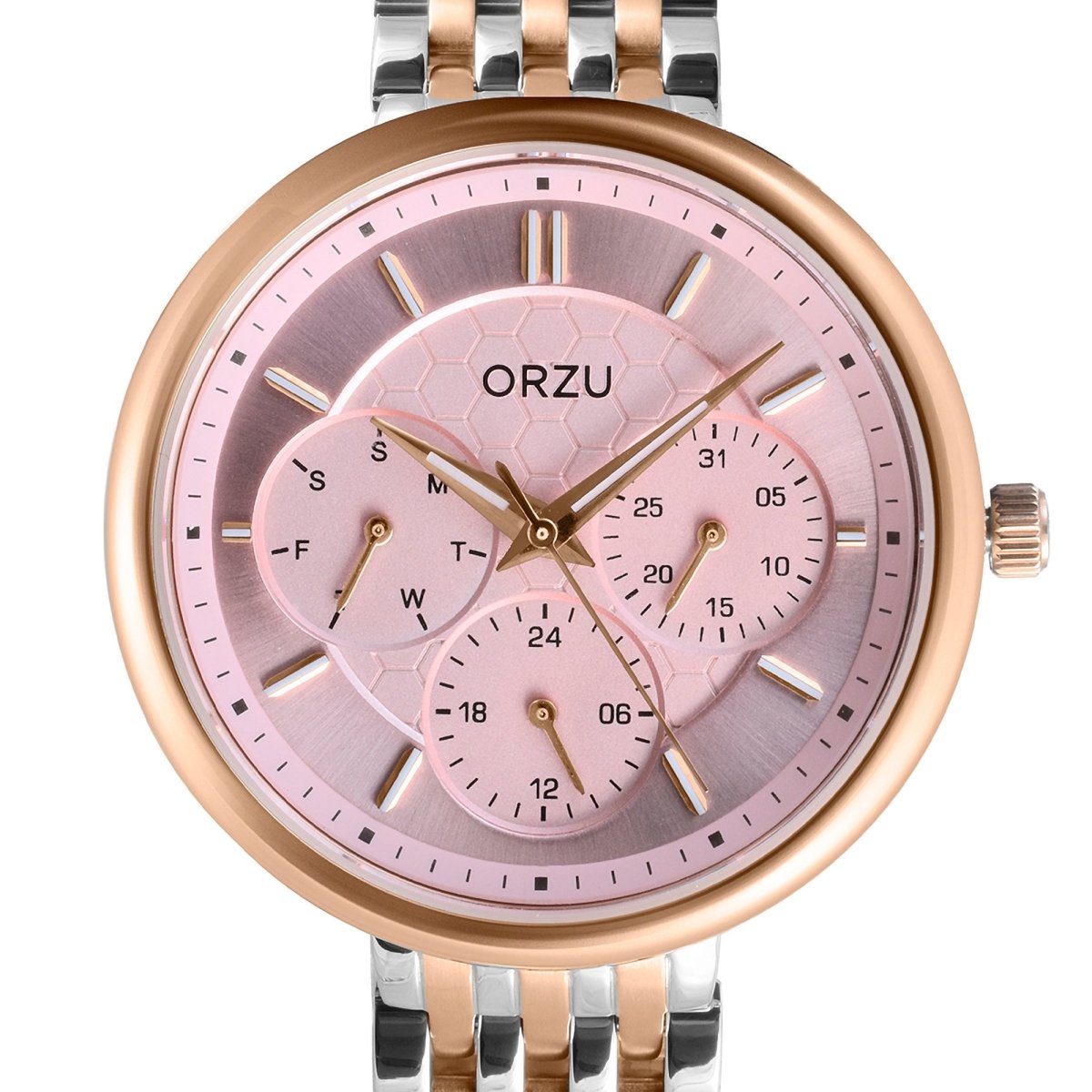 Orzu Watches - ORZU Multifunction Pink Dial Women's Watch
