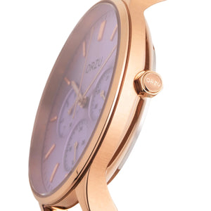 Orzu Watches - ORZU Multifunction Purple Dial Women's Watch