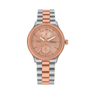Orzu Watches - ORZU Multifunction Rose Gold Dial Men's Watch
