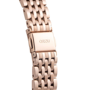 Orzu Watches - ORZU Multifunction Rose Gold Dial Women's Watch