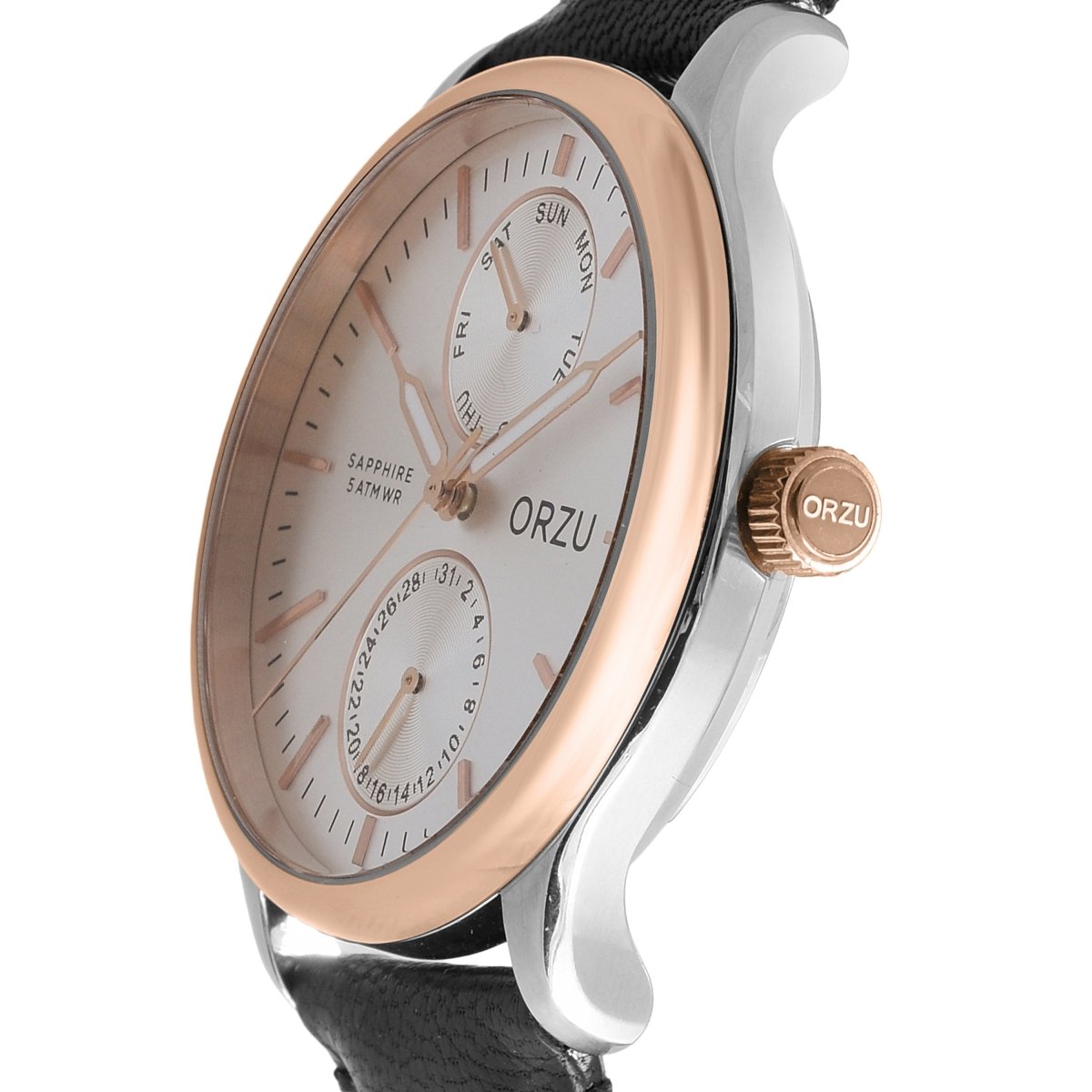 Orzu Watches - ORZU Multifunction Silver Dial Men's Watch