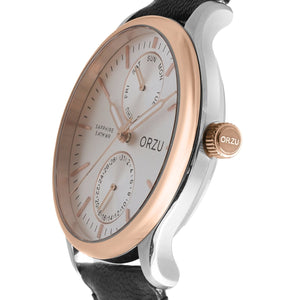 Orzu Watches - ORZU Multifunction Silver Dial Men's Watch