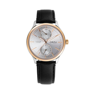 Orzu Watches - ORZU Multifunction Silver Dial Men's Watch