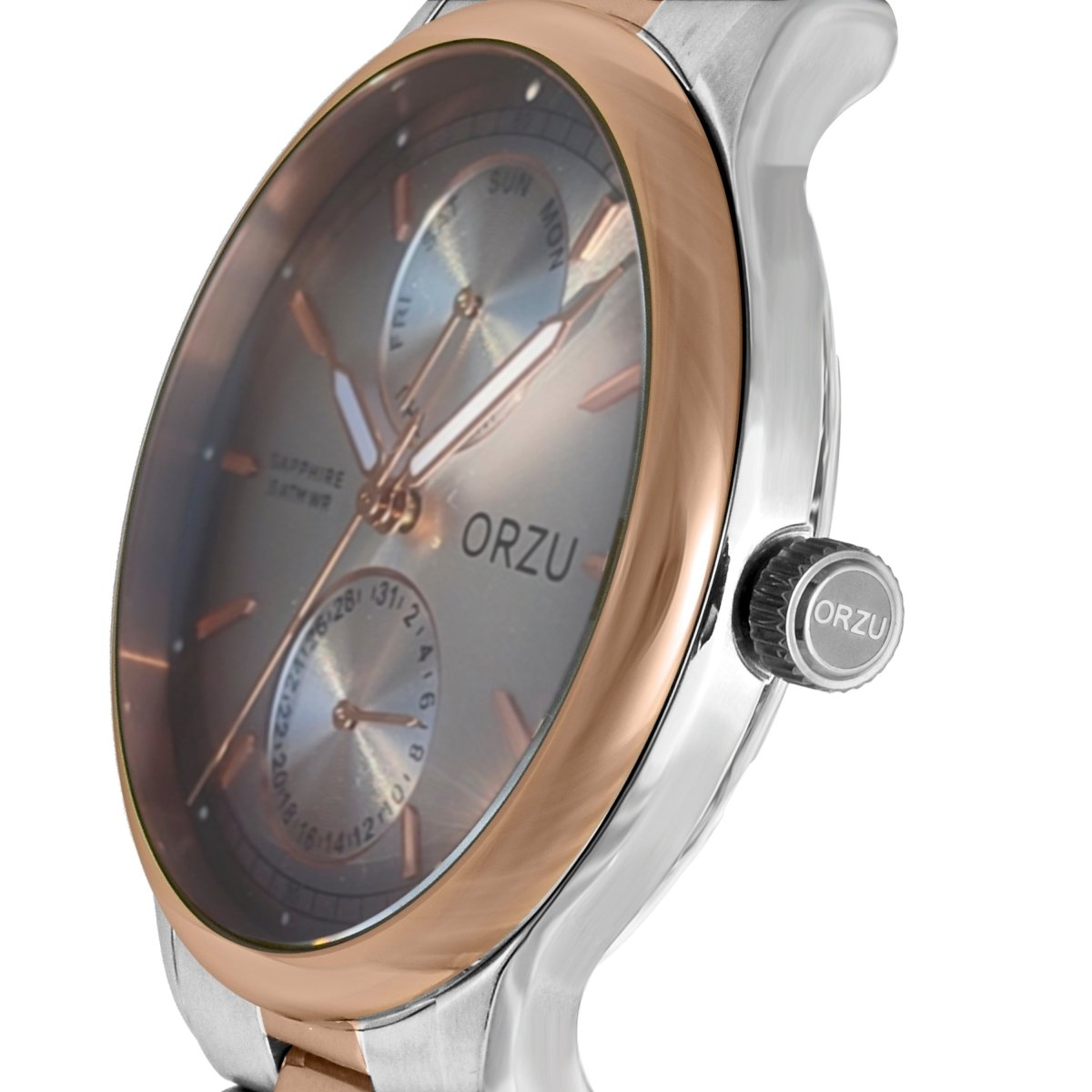 Orzu Watches - ORZU Multifunction Silver Dial Men's Watch