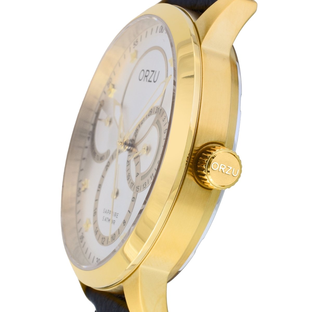 Orzu Watches - ORZU Multifunction Silver Dial Men's Watch