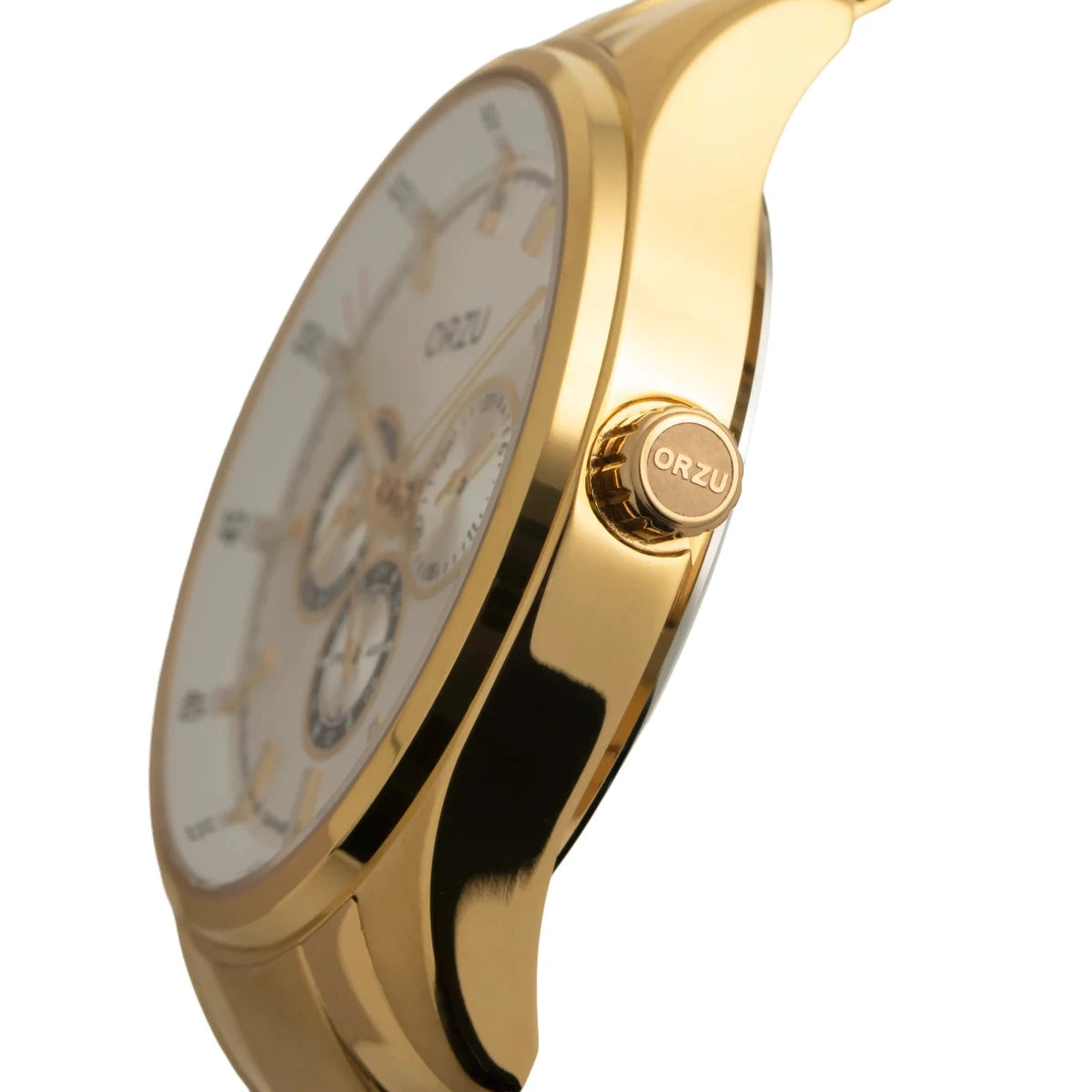Orzu Watches - ORZU Multifunction White Dial Men's Watch