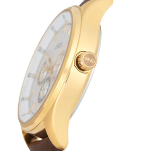 Orzu Watches - ORZU Multifunction White Dial Men's Watch