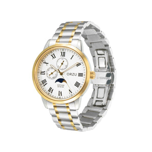 Orzu Watches - Pearl White Multifunction - Solid Stainless Steel