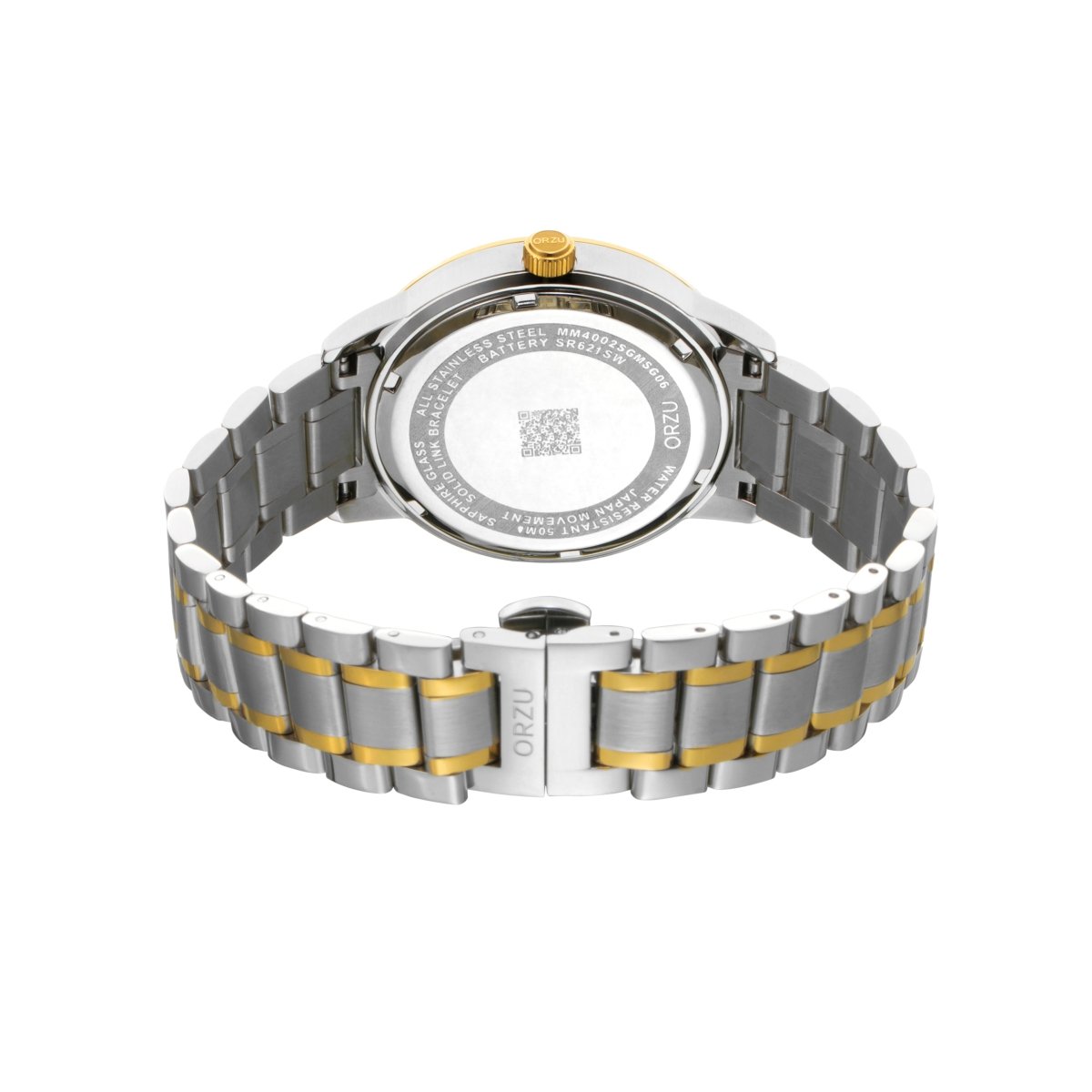Orzu Watches - Pearl White Multifunction - Solid Stainless Steel