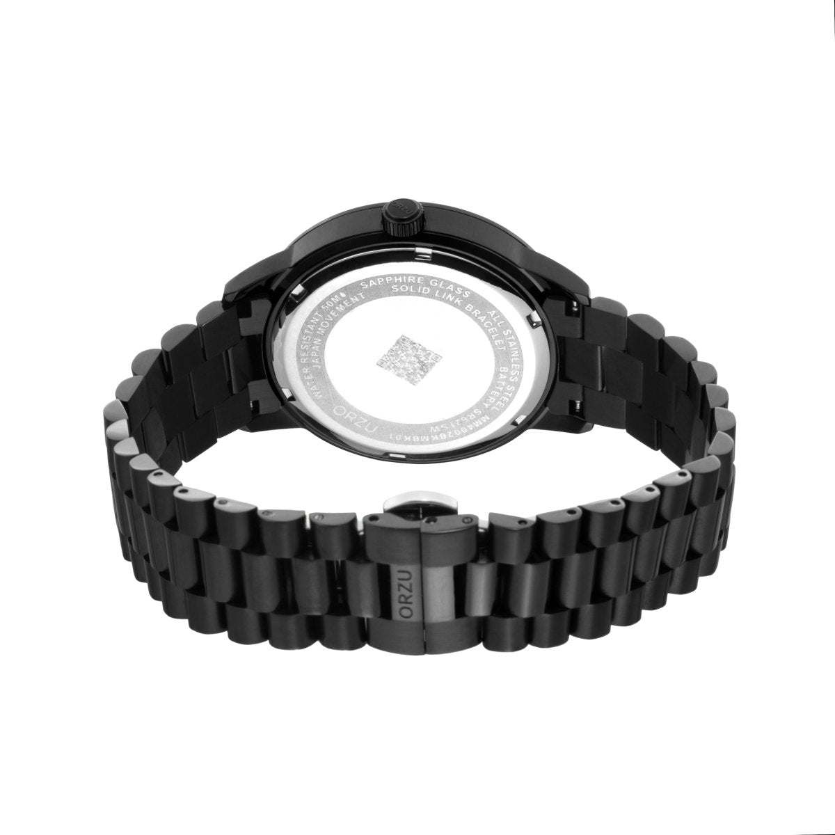 Orzu Watches - Sable Black Multifunction - Solid Stainless Steel